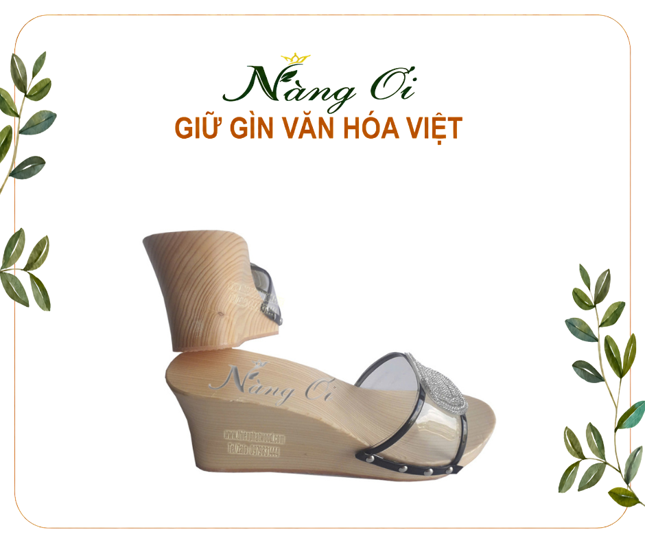 guốc gỗ đế xuồng
